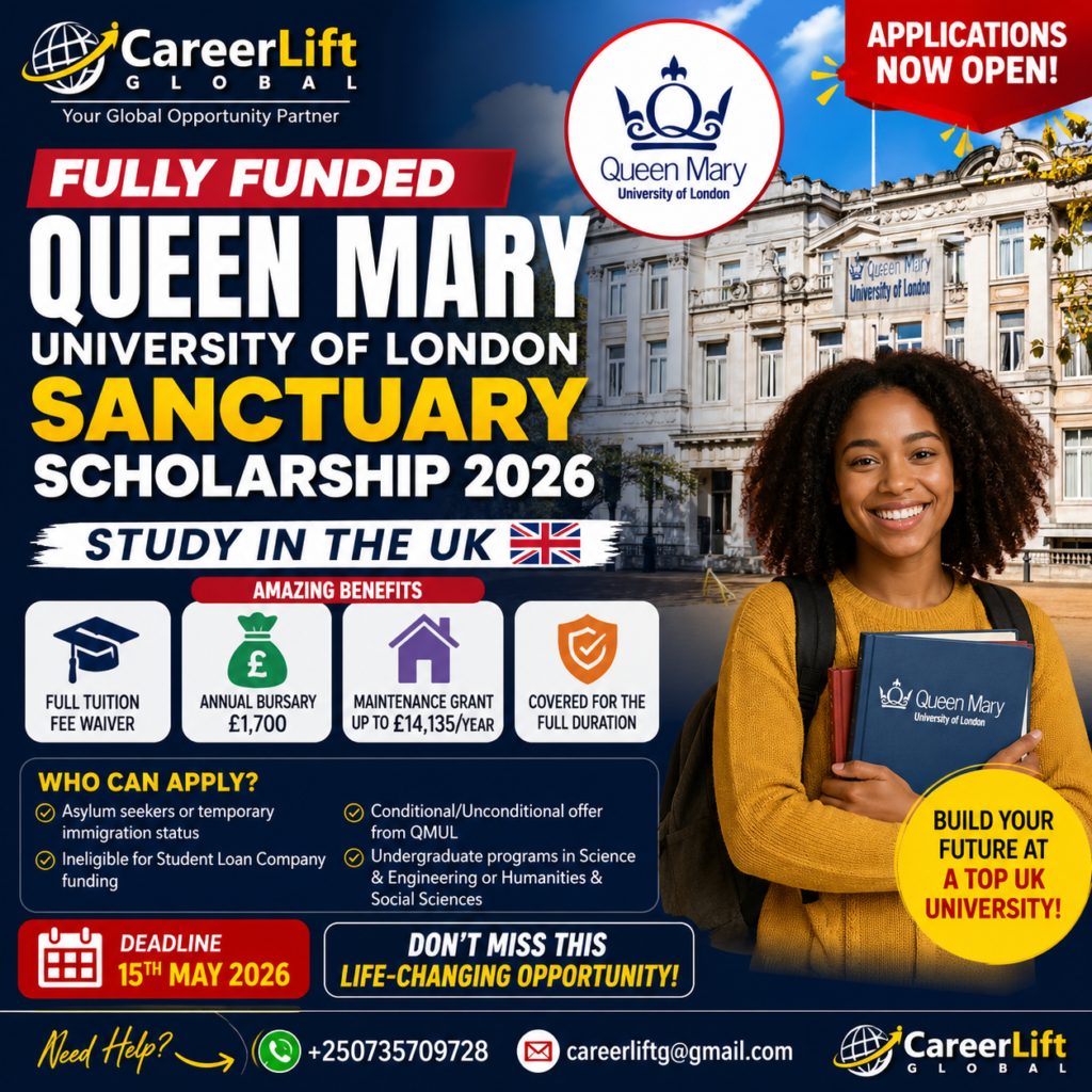 Queen Mary University Scholarship in UK: Fully Funded for International Students